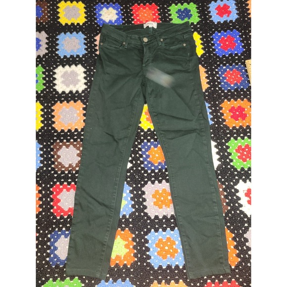 PAIGE Denim - Paige Jeans Verdugo Green Ankle Skinny Stretch Cotton Blend Women's 27